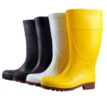 Key Features    The Safety rain boots with steel toe & plate to take care of your feet. Cotton fabric linning to keep you warm when in winter or extremely cold environment. Big advantages like safe for environment.     Have shock absorbing bottom      Fast to dry      Easy to care for      keep their shape during use - Image 2