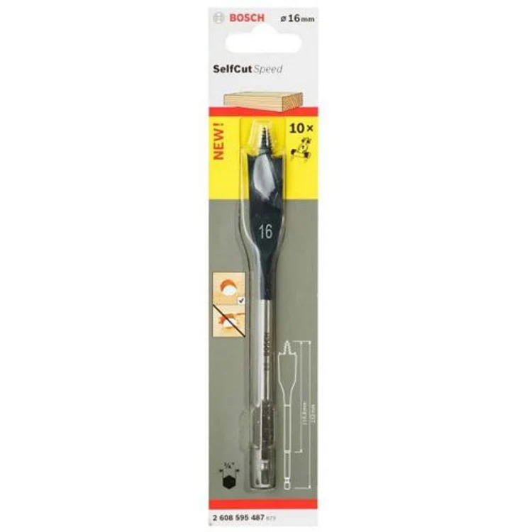 Bosch Self Cut Speed Spade Bit, Hexagon 16 x 152 mm