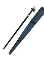 2m Leng2m Carbon Fibre Survey Pole For Gnss Gps Prism Surveying + Leveling Bubble